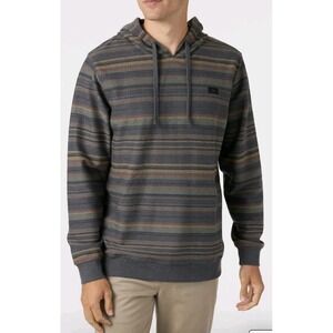NWT O'Neill Men's Hoodie Bavaro Stripe Pullover Yarn Dye French Terry Sz M Surf